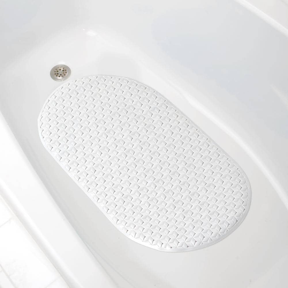 Zenna Home 27.5 in. x 15.5 in. 65% Recycled Premium Bath Mat in White (4)