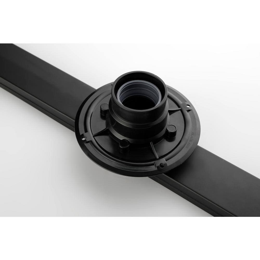 Tahanbath 32 in. Linear Shower Drain 304 Stainless Shower Drain Included Hair Strainer and Leveling Feet in Matte Black (3)