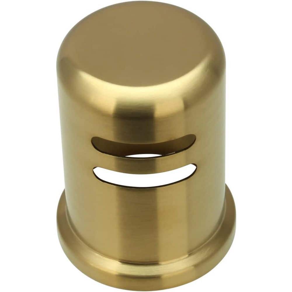 Helhom 1-5/8 in. Brass Kitchen Dishwasher Air Gap Cap, Replacement Cover for Sink, Brushed Gold Finish