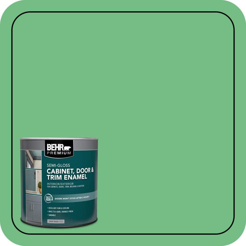 BEHR PREMIUM 1 qt. #P400-5 Winter Shamrock Semi-Gloss Enamel Interior/Exterior Cabinet, Door & Trim Paint