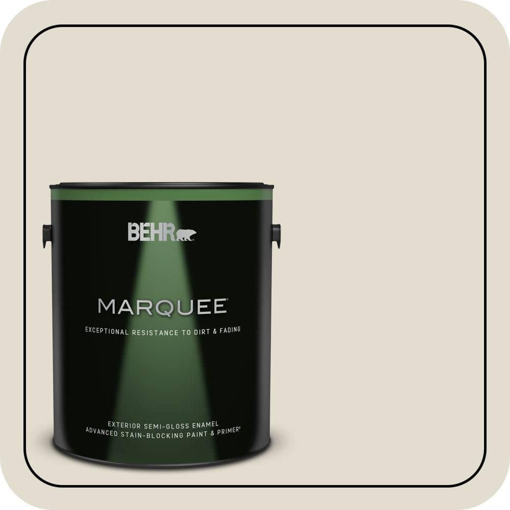 BEHR MARQUEE 1 gal. #N340-1 Light Granite Semi-Gloss Enamel Exterior Paint & Primer