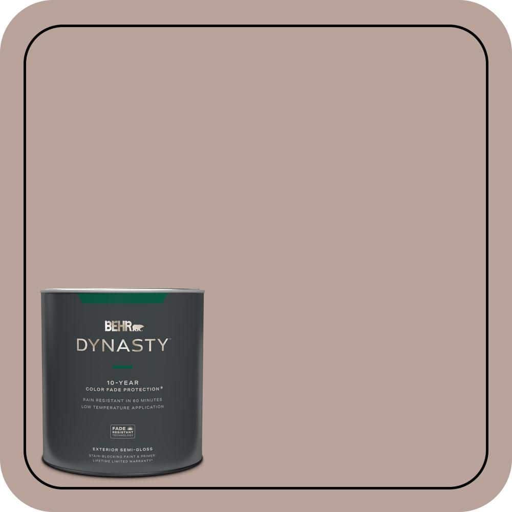 BEHR DYNASTY 1 qt. #N150-3 Cocoa Craving Semi-Gloss Enamel Exterior Stain-Blocking Paint & Primer