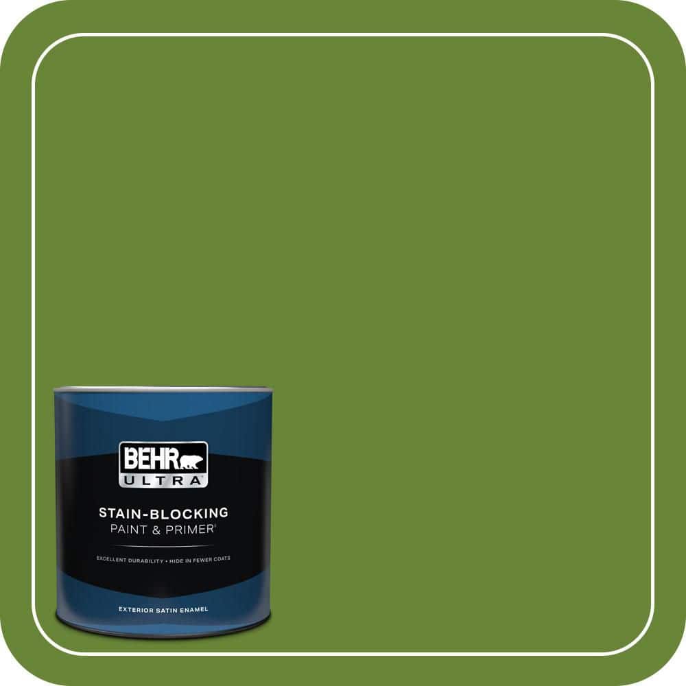 BEHR ULTRA 1 qt. #P370-7 Sun Valley Satin Enamel Exterior Paint & Primer