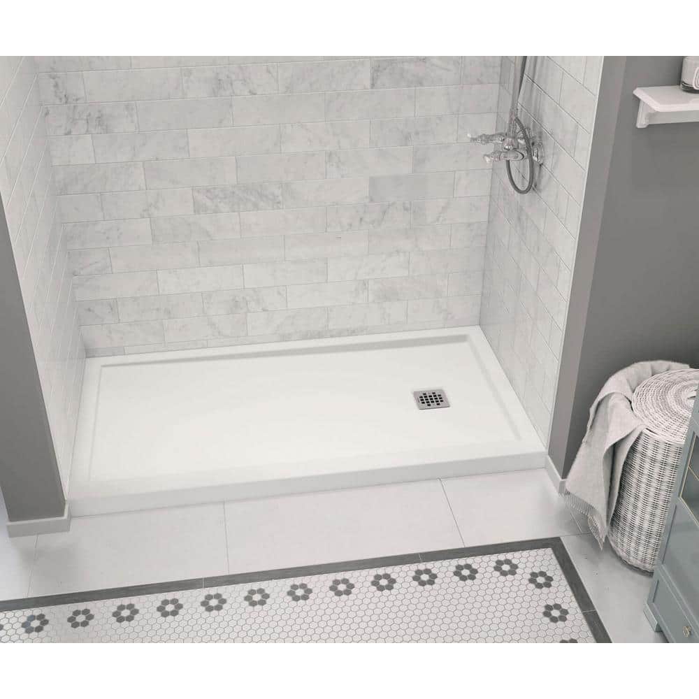 MAAX Zone Square 32 in. 60 in. Double Threshold Shower Base Hand Drain (2)