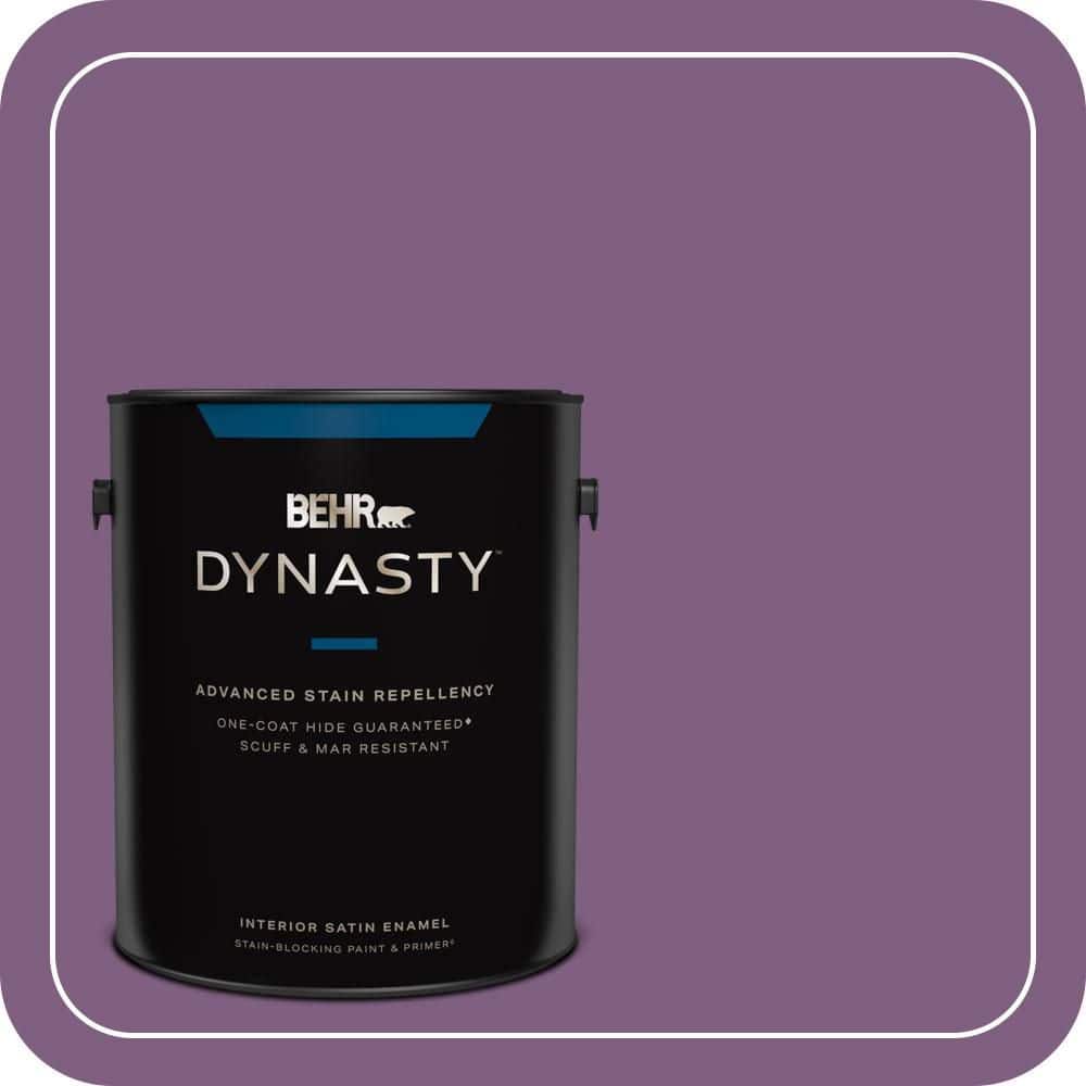 BEHR DYNASTY 1 gal. #MQ5-34 Showstopper One-Coat Hide Satin Enamel Interior Stain-Blocking Paint & Primer