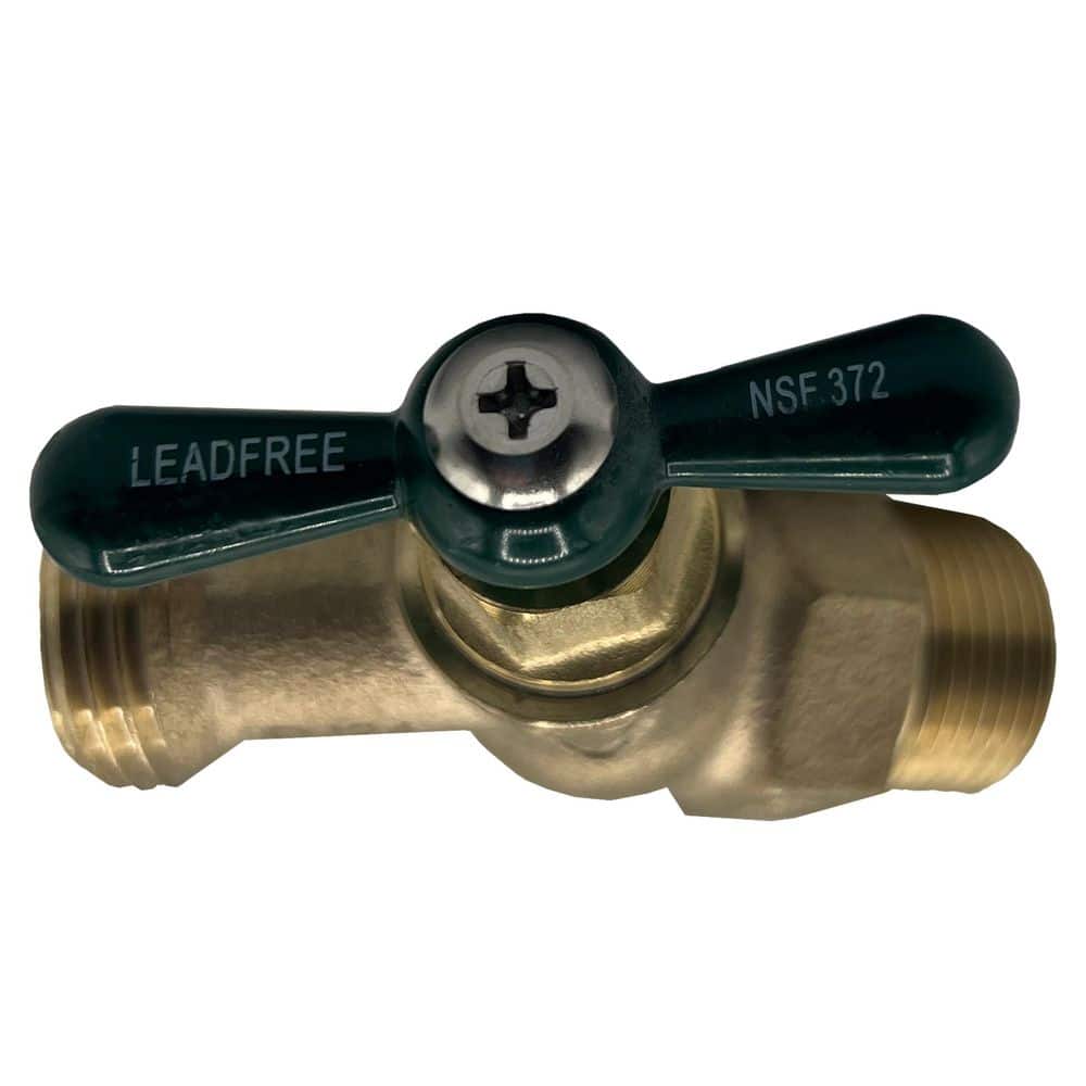 Arrowhead Brass 3/4 in. MIP x 3/4" MHT Heavy duty Multi-Turn No-Kink Brass Hose Bib (2)