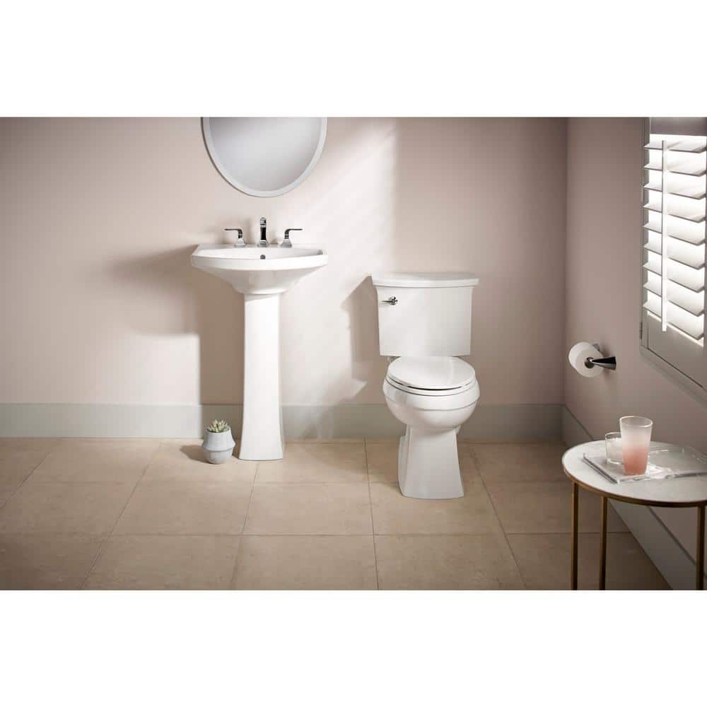 KOHLER Elmbrook 7 in. W x 8 in. D Rectangular Pedestal Sink Base in White (1)