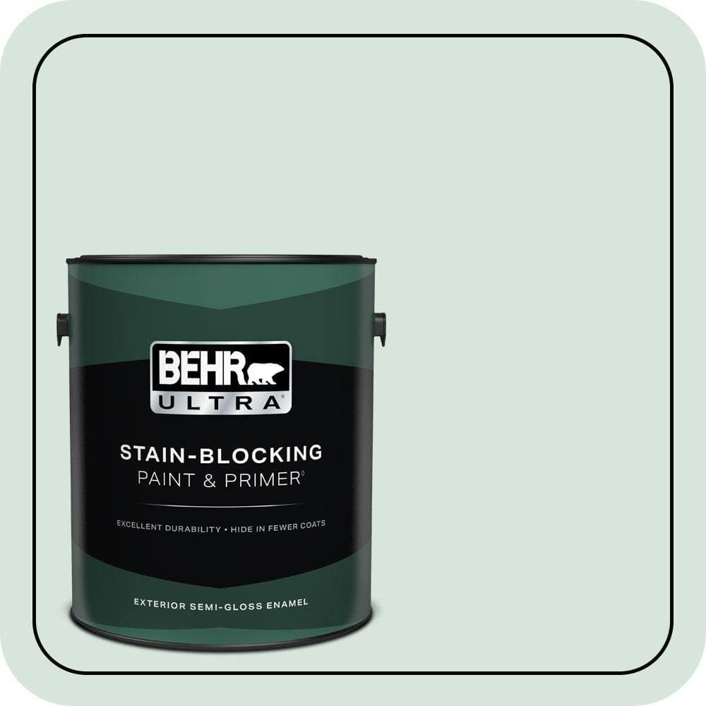 BEHR ULTRA 1 gal. #S420-1 New Day Semi-Gloss Enamel Exterior Paint & Primer