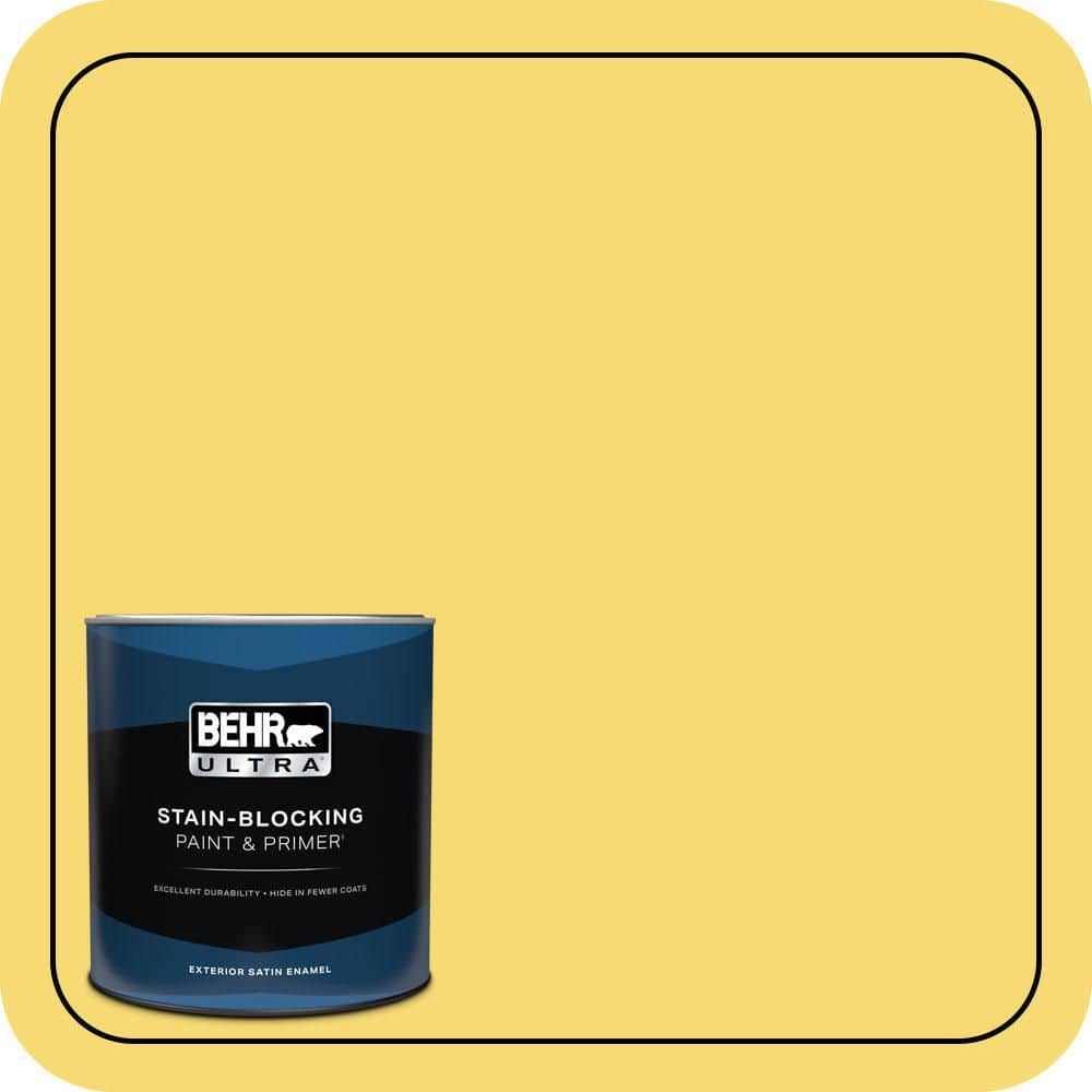 BEHR ULTRA 1 qt. #P310-5 Solar Energy Satin Enamel Exterior Paint & Primer