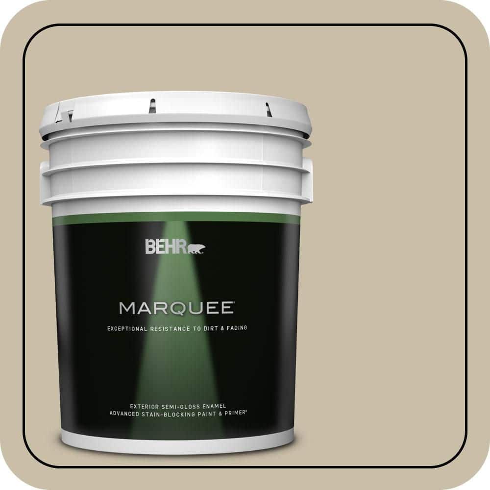 BEHR MARQUEE 5 gal. #PWL-91 Pale Bamboo Semi-Gloss Enamel Exterior Paint & Primer