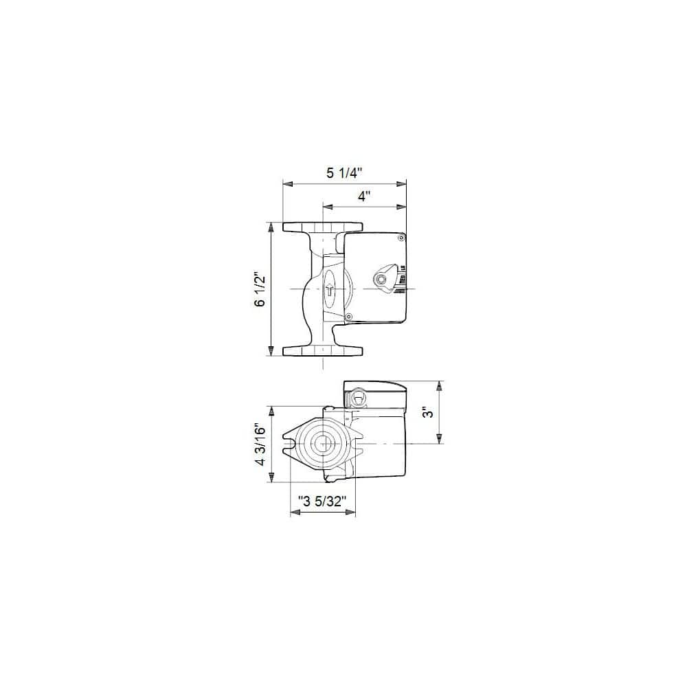Grundfos UPS15-58FRC 1/25 HP 115-Volt 3-Speed Rotated Flanged Circulator Pump (3)