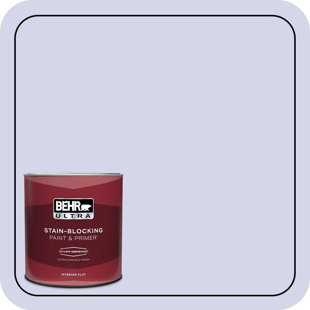 BEHR ULTRA 1 qt. #620A-2 Cheerful Whisper Extra Durable Flat Interior Paint & Primer