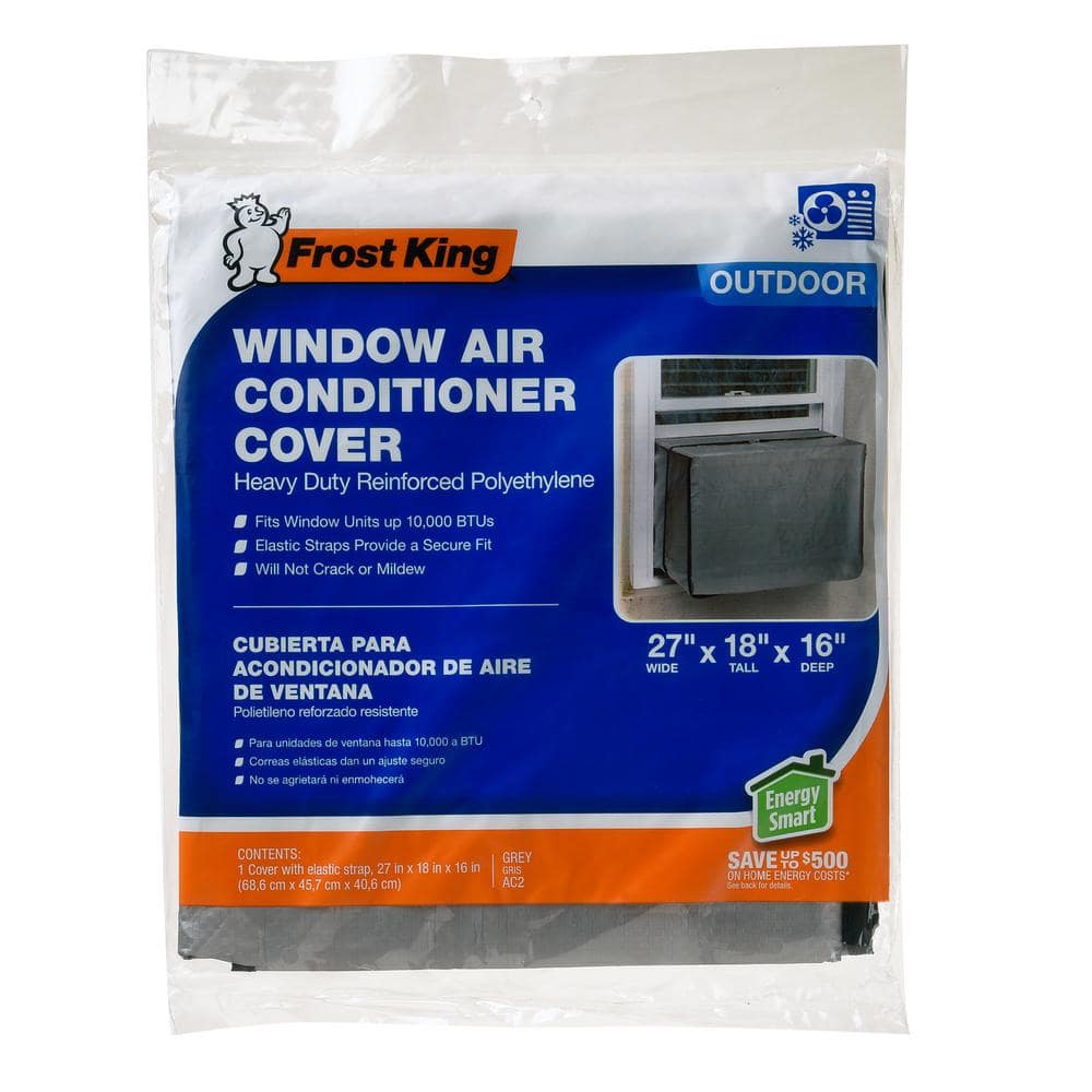 Frost King 18 in. x 27 in. x 16 in. Vinyl Outside Window Air Conditioner Cover for Small Units (2)