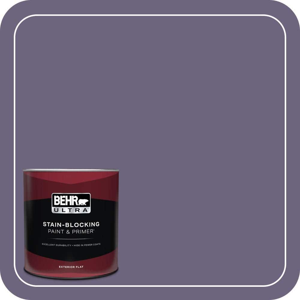 BEHR ULTRA 1 qt. #650F-6 Victorian Iris Flat Exterior Paint & Primer