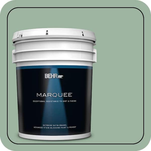 BEHR MARQUEE 5 gal. #S410-4 Copper Patina Satin Enamel Exterior Paint & Primer (2)