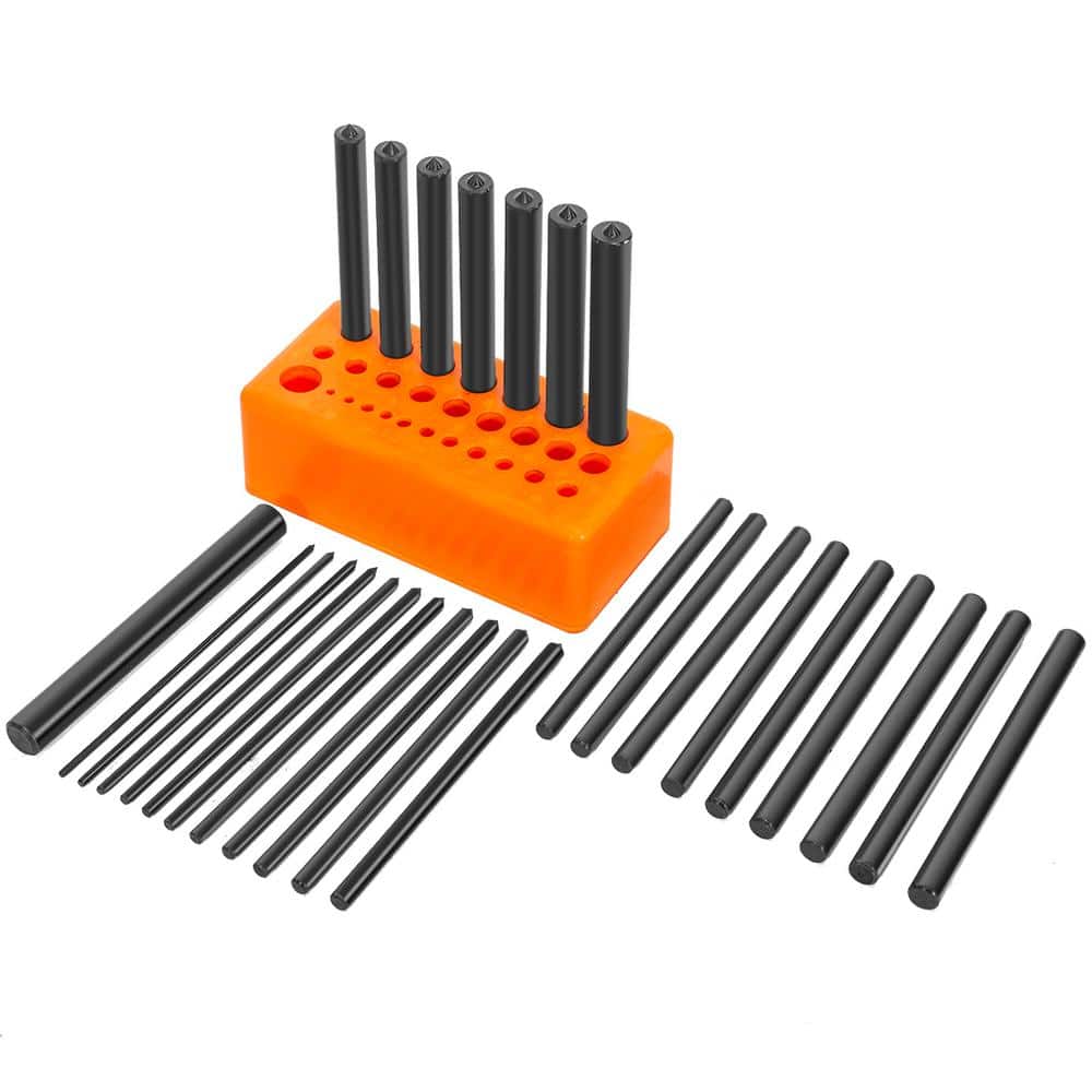 XtremepowerUS Center Punch Set Steel Transfer Punch Machinist Thread Tool Kit Set (28-Piece) (2)