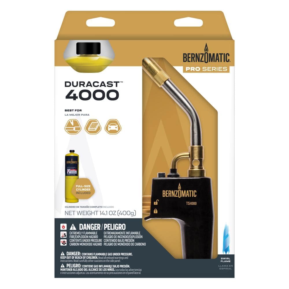 Bernzomatic DuraCast 4000 Torch Kit with 14.1 oz. MAP-Pro Cylinder and Premium Blow Torch (4)