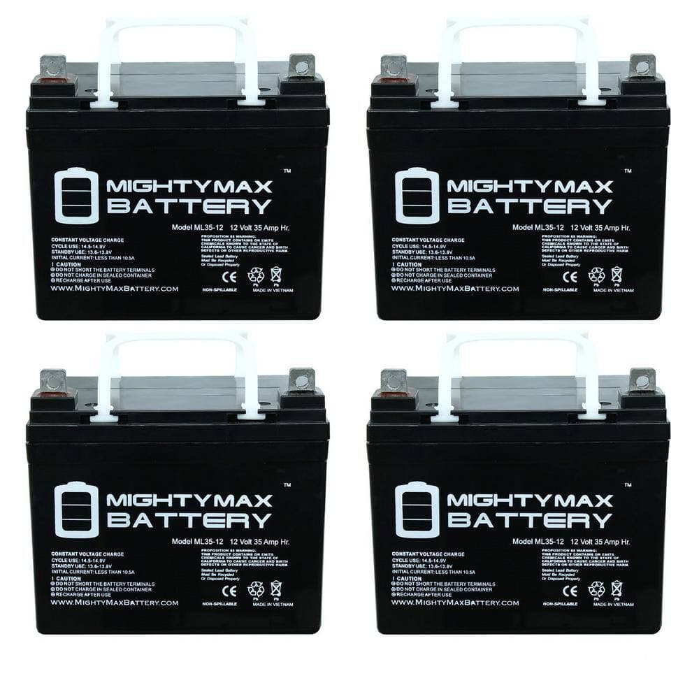 MIGHTY MAX BATTERY 12-Volt 35AH Battery Replaces 33ah Enersys Genesis NP33-12 - 4 Pack (2)