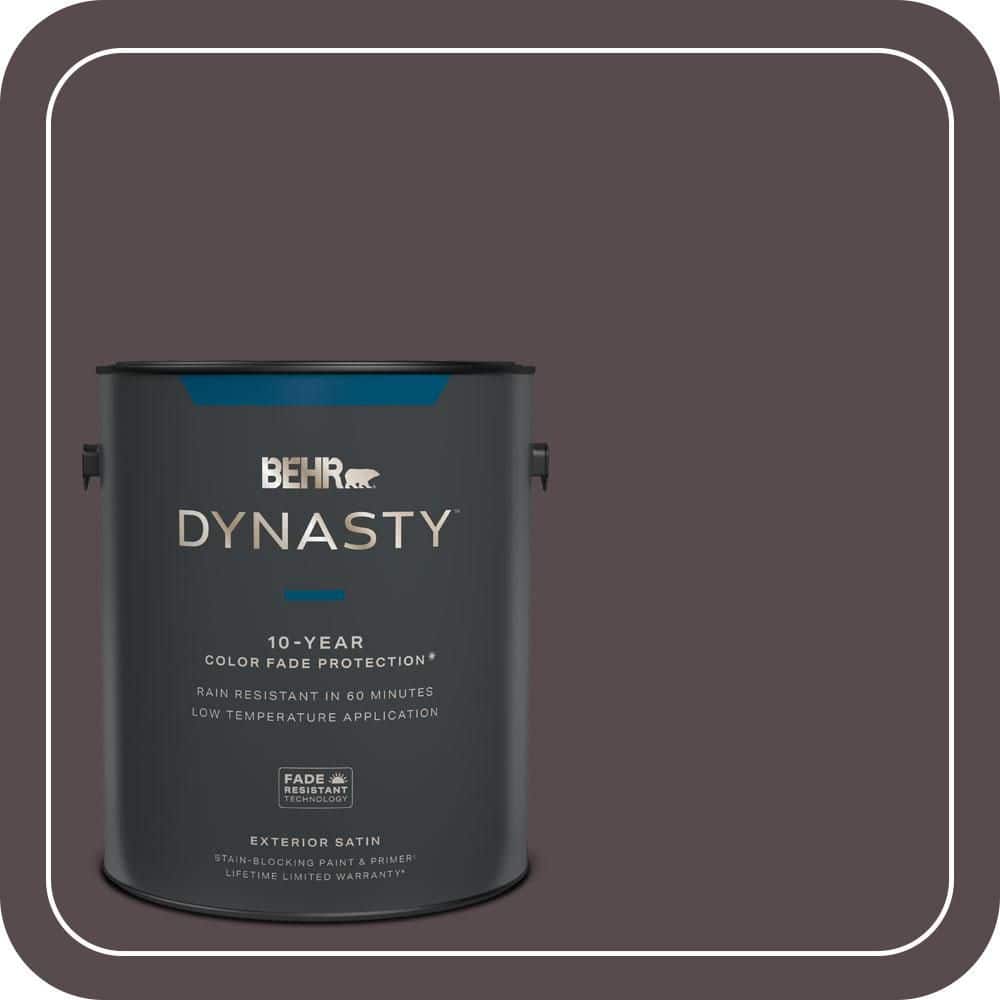 BEHR DYNASTY 1 gal. #N100-7 Aubergine Satin Enamel Exterior Stain-Blocking Paint & Primer