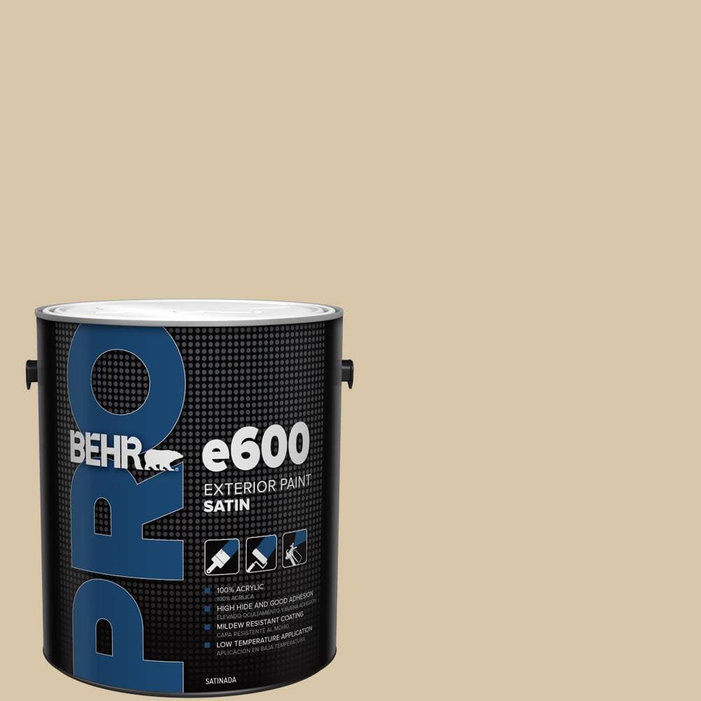 BEHR PRO 1 gal. #ECC-54-1 New Khaki Satin Exterior Paint