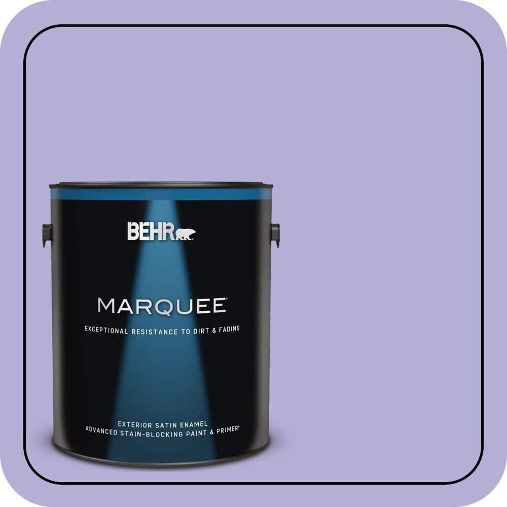 BEHR MARQUEE 1 gal. #630B-4 Freesia Purple Satin Enamel Exterior Paint & Primer