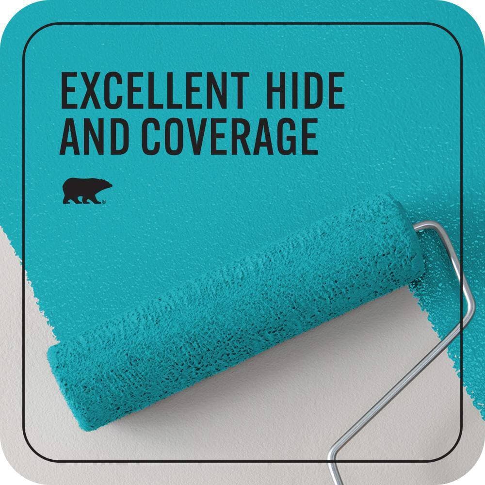 BEHR PREMIUM PLUS 1 qt. #P470-5 Placid Sea Eggshell Enamel EcoMix Plant-Based Interior Paint & Primer (2)