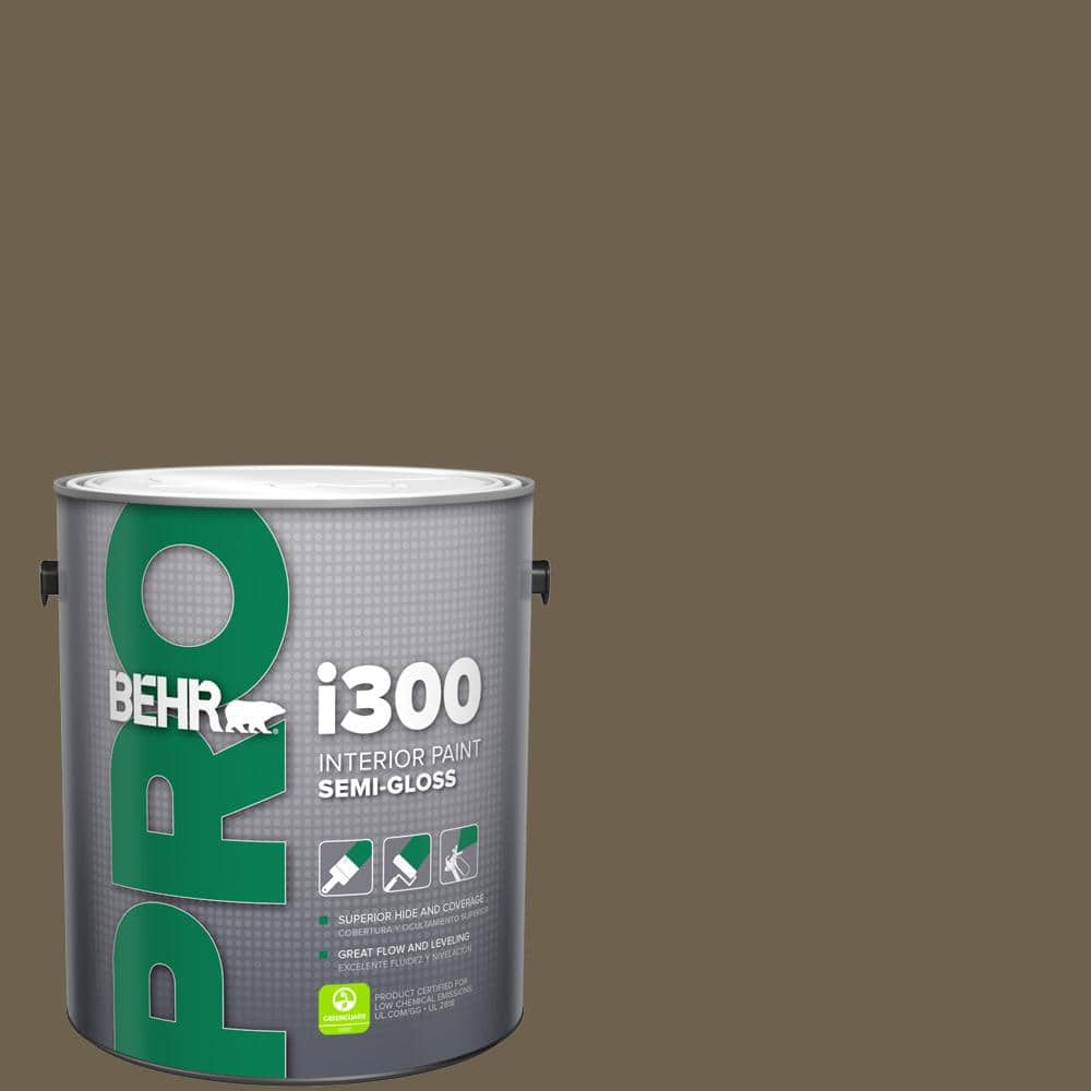 BEHR PRO 1 gal. #N310-7 Classic Bronze Semi-Gloss Interior Paint