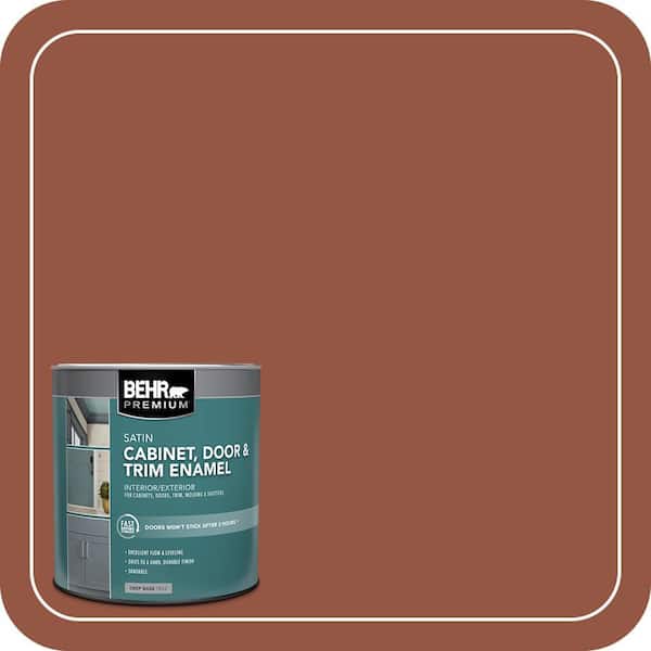 BEHR PREMIUM 1 qt. #SC-130 California Rustic Satin Enamel Interior/Exterior Cabinet, Door & Trim Paint (2)