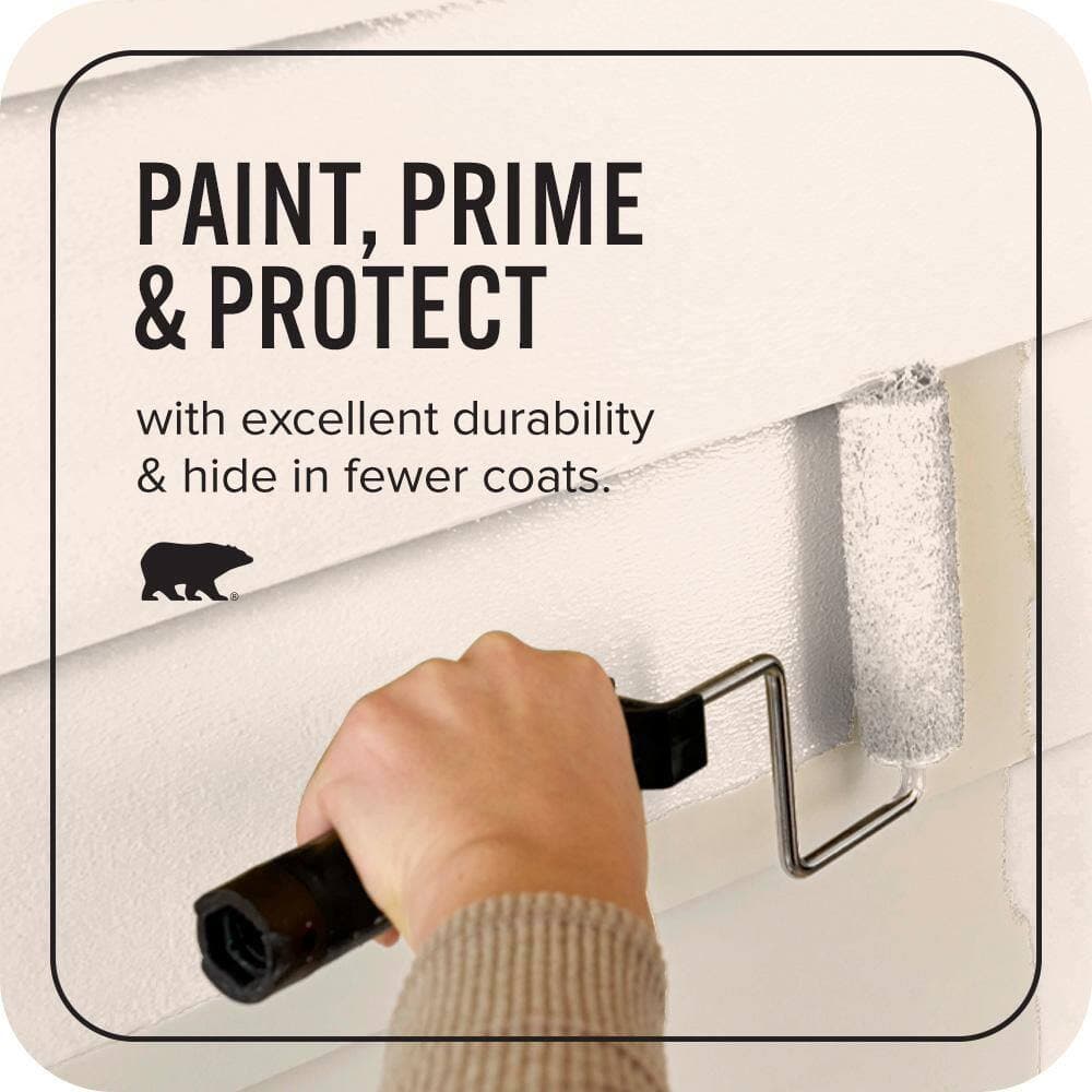 BEHR ULTRA 1 qt. #W-D-110 Soft Muslin Satin Enamel Exterior Paint & Primer (3)