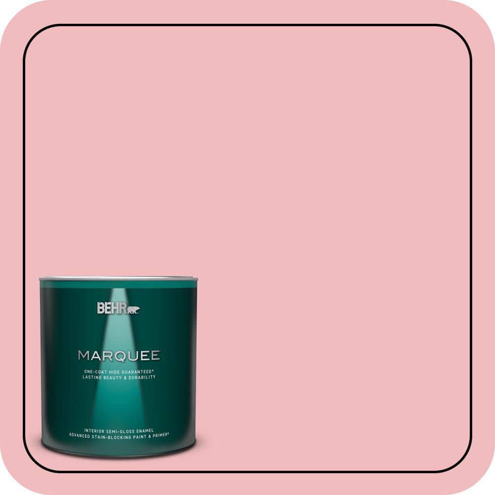 BEHR MARQUEE 1 qt. #P160-2 Blush Rush Semi-Gloss Enamel Interior Paint & Primer