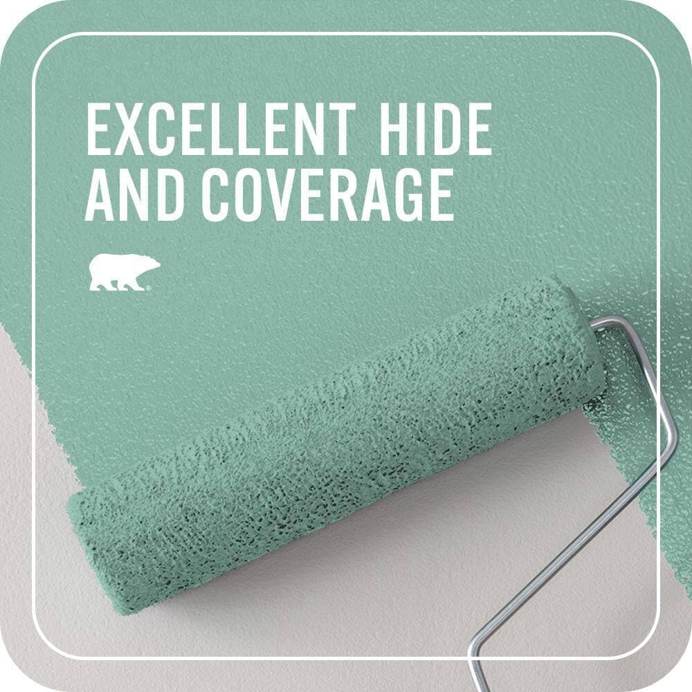 BEHR PREMIUM PLUS #MQ6-37 Mild Evergreen Flat Interior/Exterior Paint & Primer Color Sample (4)