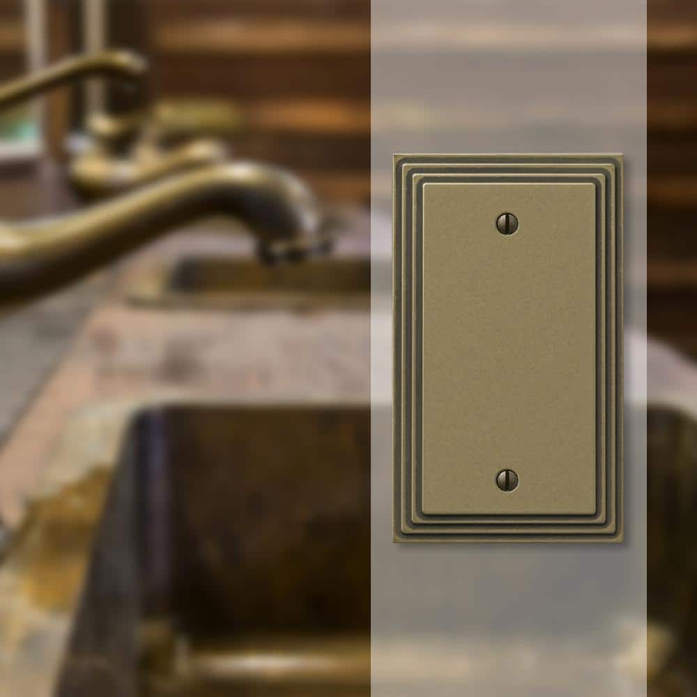 AMERELLE Tiered Gang Blank Metal Wall Plate (2)