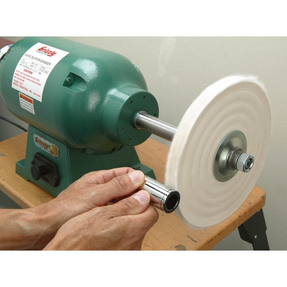 Grizzly Industrial 14 Amp, Corded 1 HP, 115-Volt, Single-Phase, 3450 RPM The Buffing System (2)