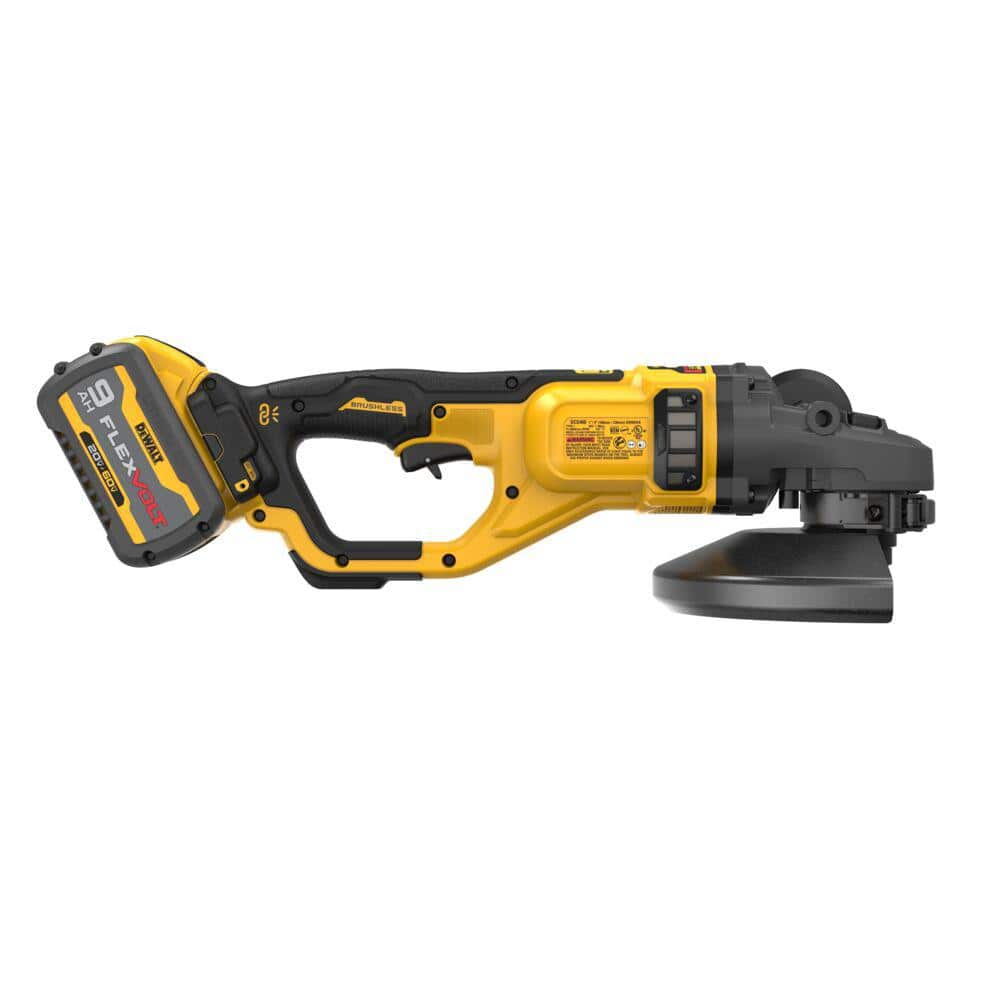 DEWALT FLEXVOLT 60-Volt Lithium-Ion Cordless to 9 in. Large Angle Grinder with (2) FLEXVOLT Battery Packs (3)