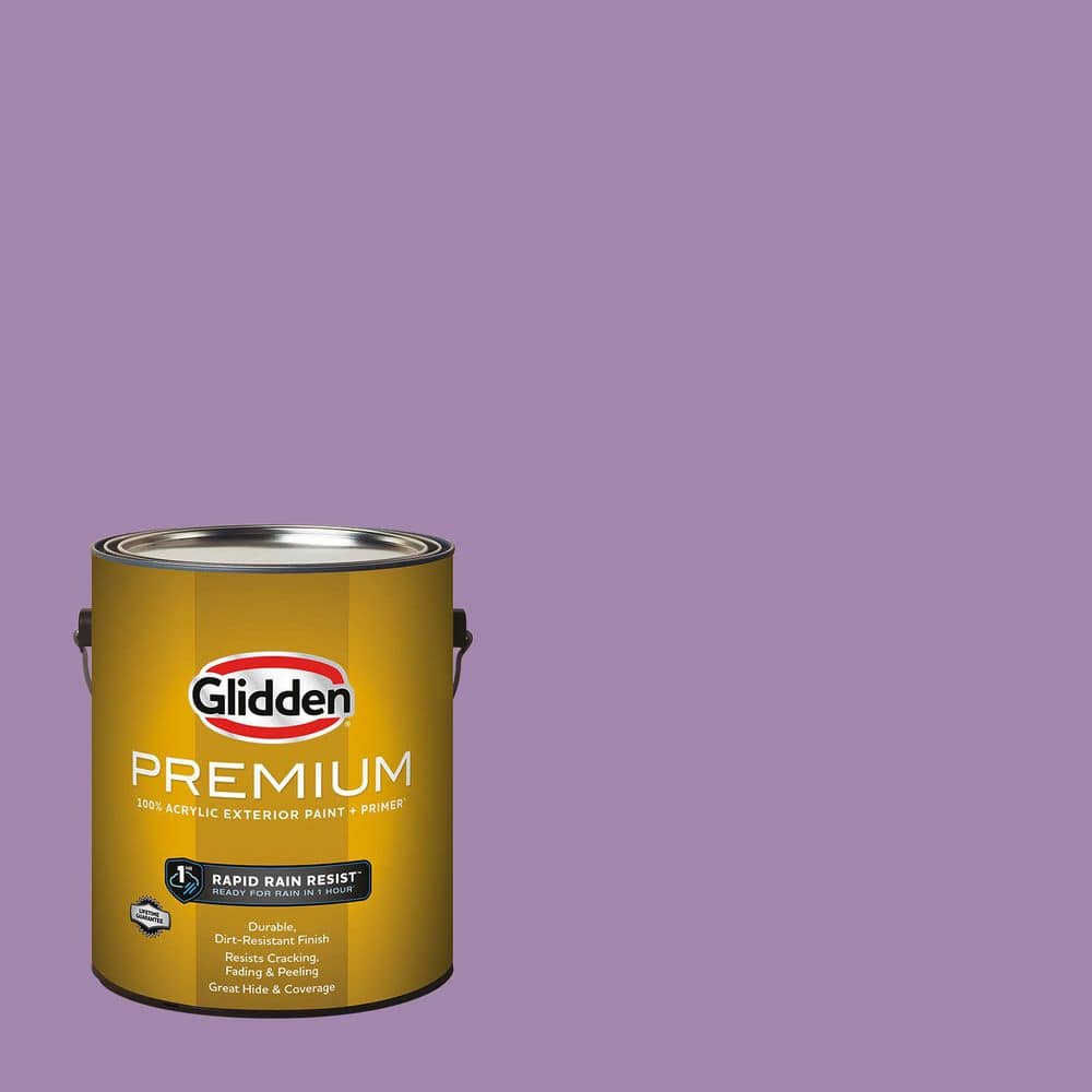 Glidden Premium 1 gal. Violet Eclipse PPG1176-5 Flat Exterior Latex Paint