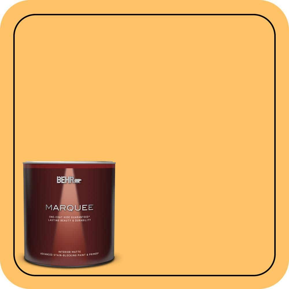 BEHR MARQUEE 1 qt. #PPU6-06 Honey Locust Matte Interior Paint & Primer