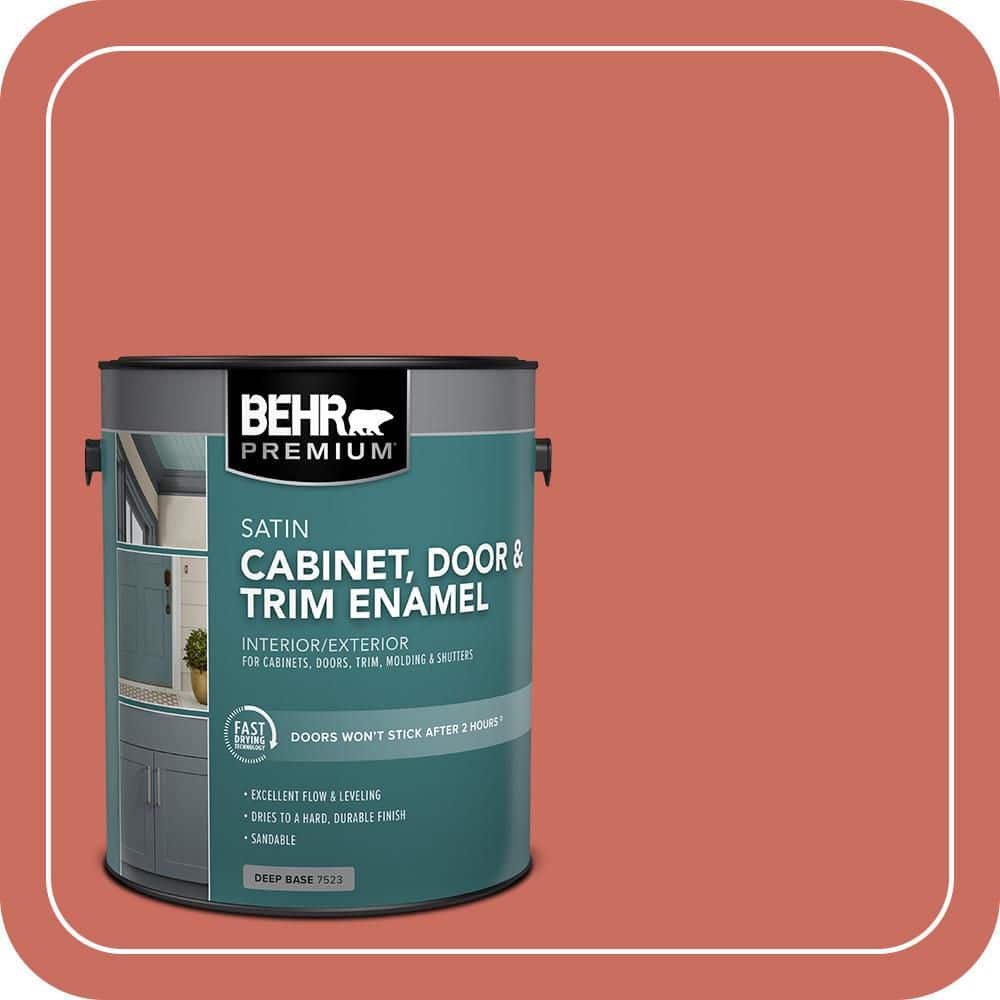 BEHR PREMIUM 1 gal. #M170-6 Dash of Curry Satin Enamel Interior/Exterior Cabinet, Door & Trim Paint (1)