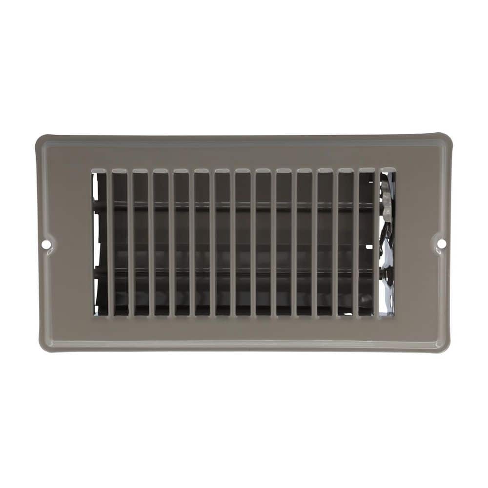 DANCO 7-3/4 in. x 4 in. Steel Floor Register with 7/8 in. Drop in Brown (1)