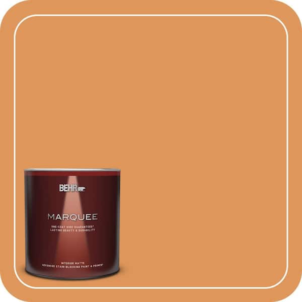 BEHR PREMIUM PLUS #M230-6 Amiable Orange Enamel Low Odor & Primer (3)