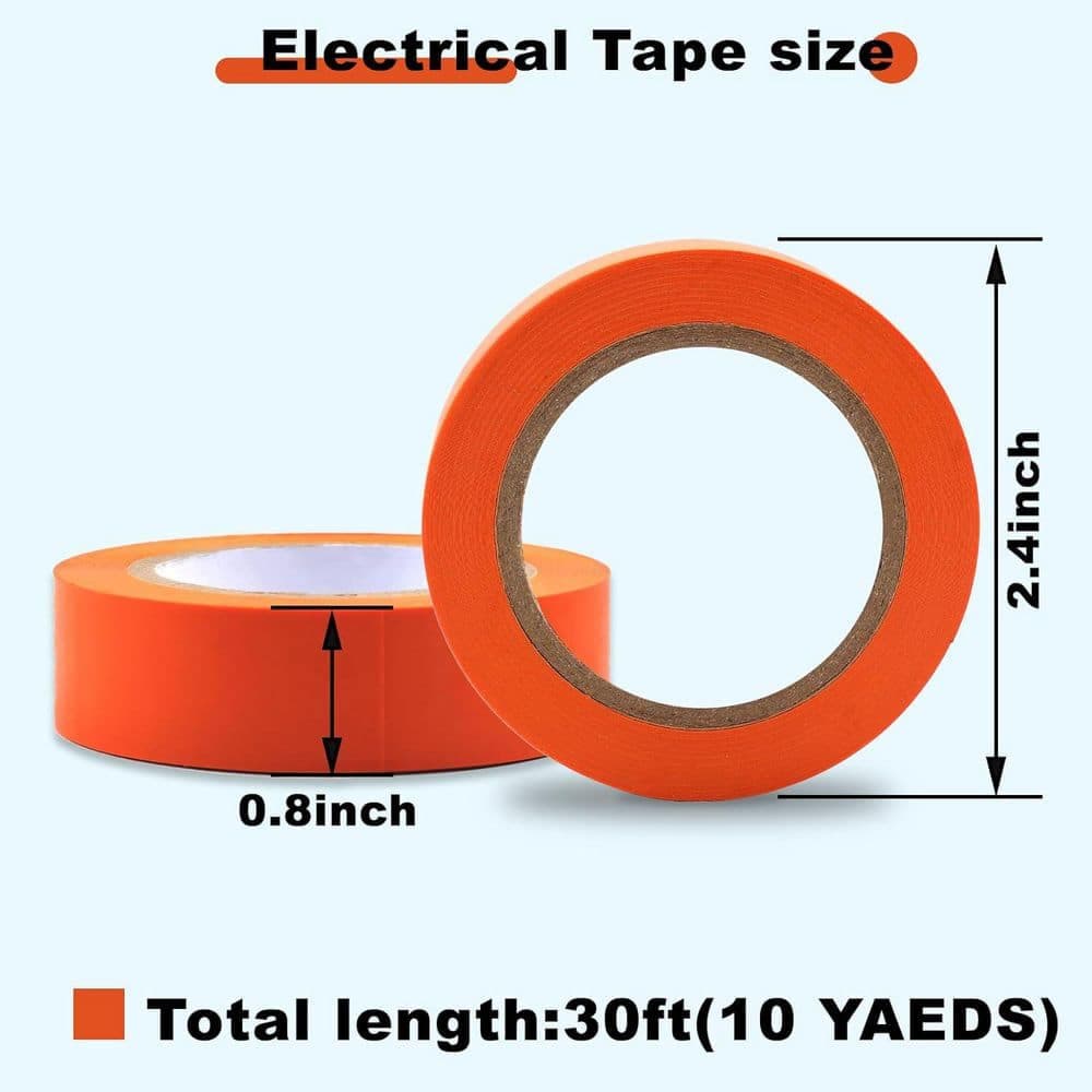 Yichuhaoxi 0.80 in. W x 30 ft. Electrical Tape Family 9-Pack Flame Retardant UV Resistant for Home Industrial Multi-Colored (2)