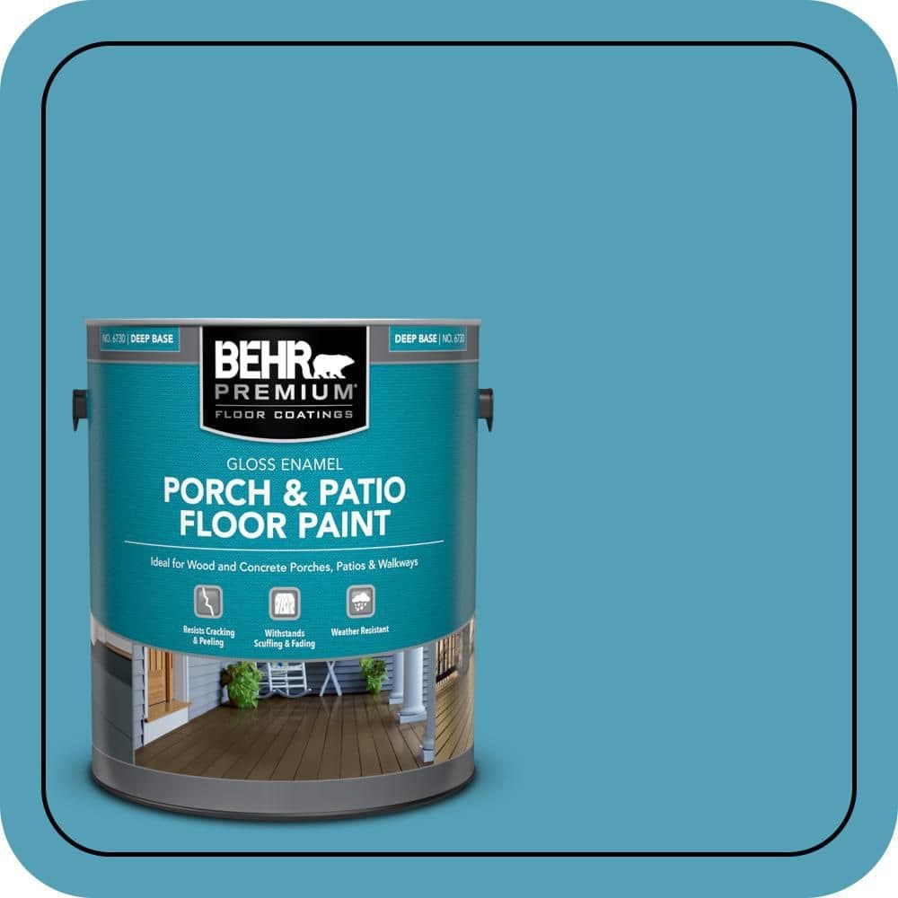 BEHR PREMIUM 1 gal. #M480-5A North Pole Blue Gloss Enamel Interior/Exterior Porch and Patio Floor Paint