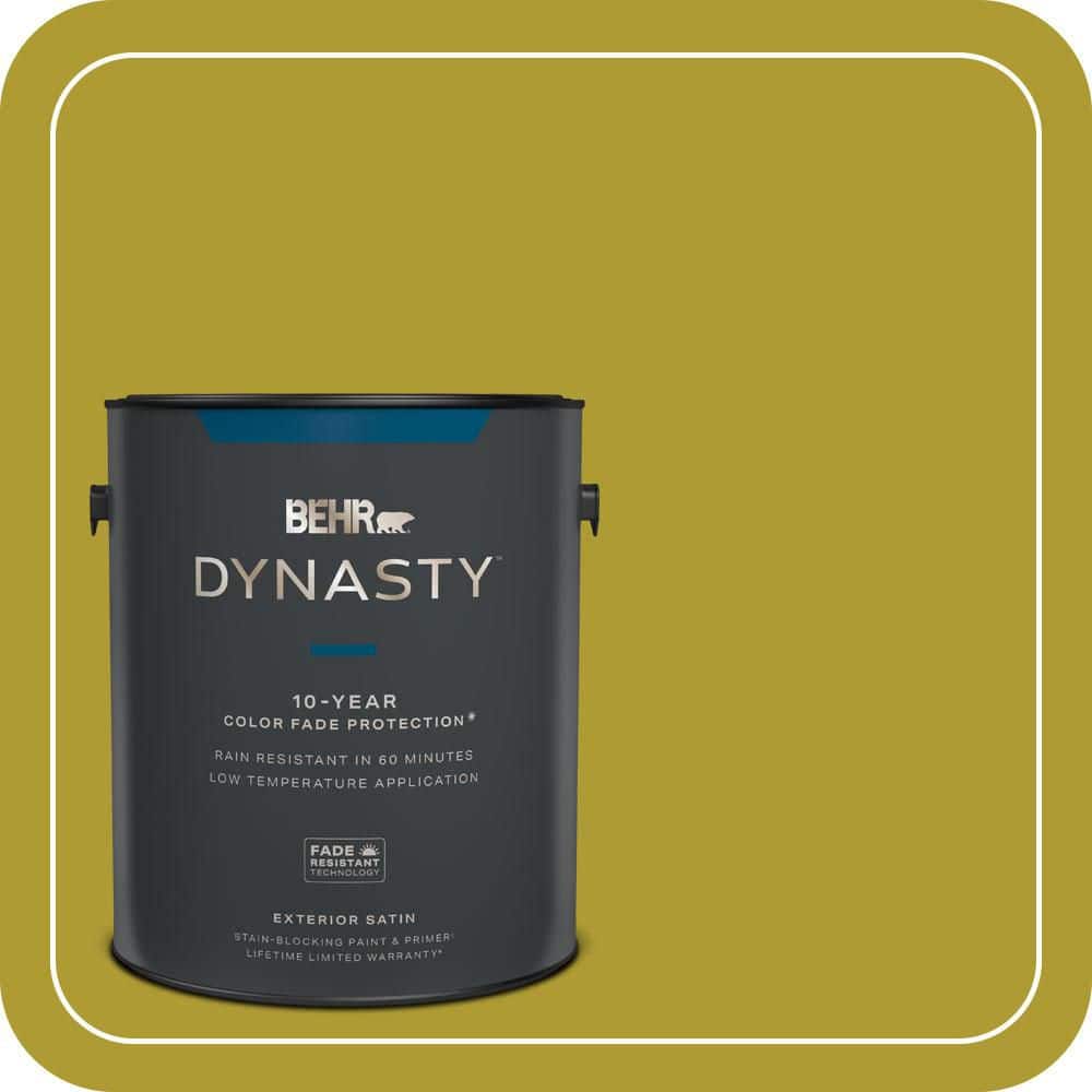 BEHR DYNASTY 1 gal. #P330-7 Luscious Lime Satin Enamel Exterior Stain-Blocking Paint & Primer