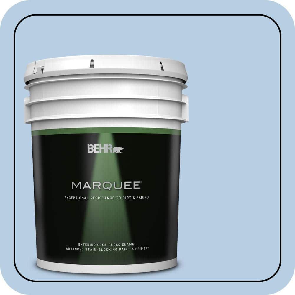 BEHR MARQUEE 5 gal. #570C-3 Tender Twilight Semi-Gloss Enamel Exterior Paint & Primer