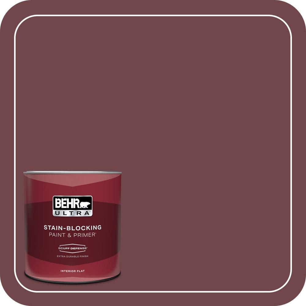 BEHR PREMIUM PLUS 1 gal. #PPU1-14 Formal Maroon Semi-Gloss Enamel Low Odor Interior Paint & Primer (1)