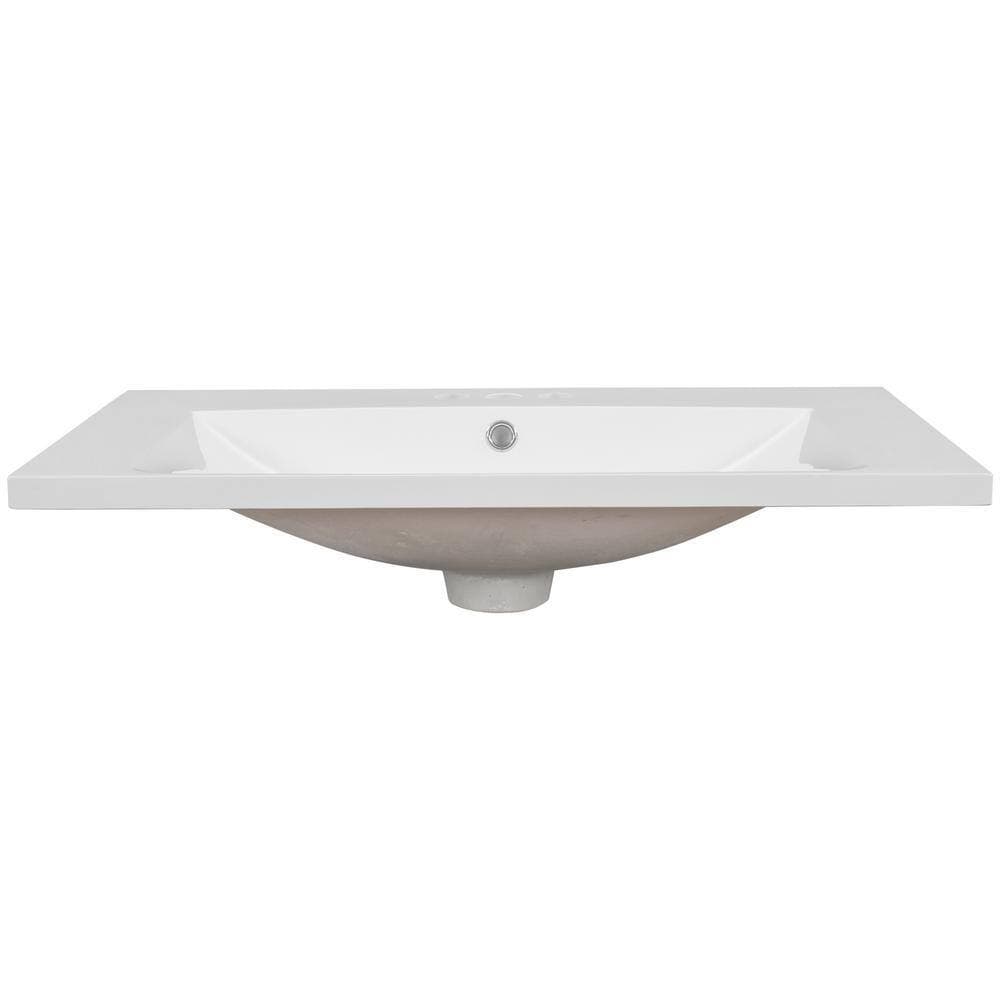 Flynama 30 in . Bathroom Sink in White (3)