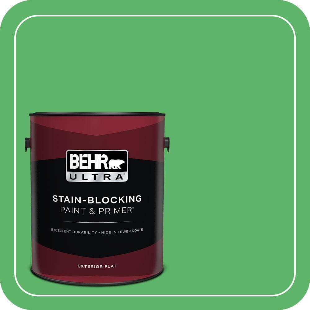 BEHR ULTRA 1 gal. #P390-6 Lawn Party Flat Exterior Paint & Primer