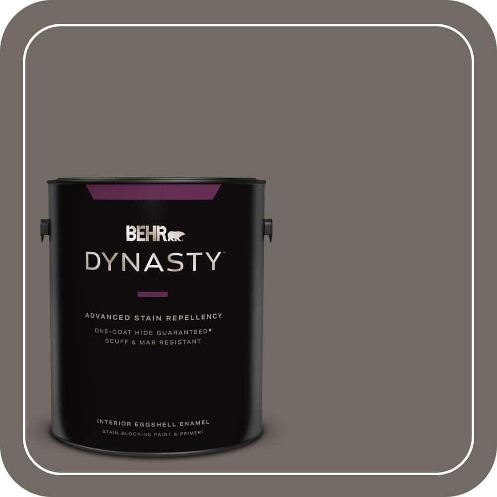BEHR DYNASTY 1 gal. #PPU24-04 Burnished Pewter Eggshell Enamel Interior Stain-Blocking Paint & Primer