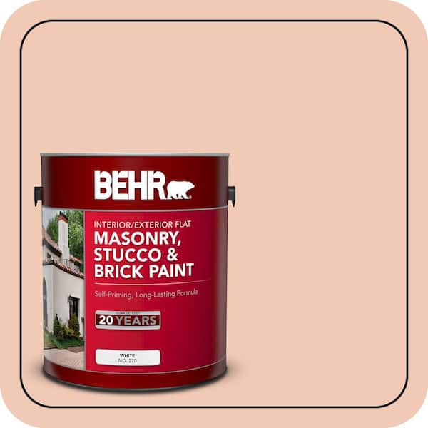BEHR 1 gal. #M200-2 Fruit Salad Flat Interior/Exterior Masonry, Stucco and Brick Paint (2)