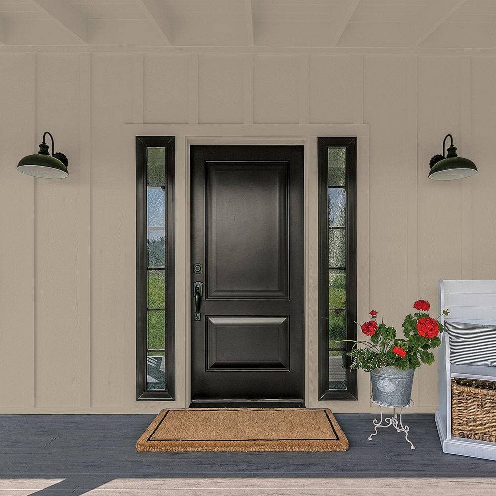 Glidden Premium 1 qt. PPG1023-5 Stone Gray Flat Exterior Latex Paint (4)