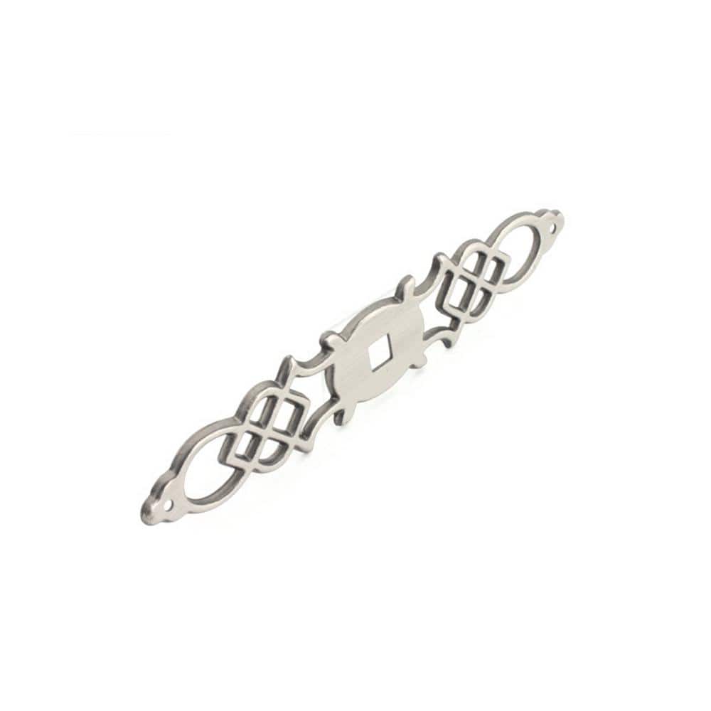 HICKORY HARDWARE 1 in. x 5-1/2 in. Silver Stone Furniture Backplate (2)